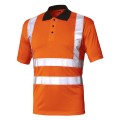 Koszulka polo BASIC odblaskowa pomarańczowa