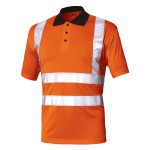 Koszulka polo BASIC odblaskowa pomarańczowa