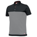 Polo New Stretch szaro-czarne