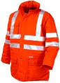 Kurtka odblaskowa nieprzemakalna pomarańczowa