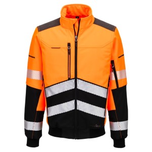 Softshell ostrzegawczy Bomber EV4 pomarańczowy
