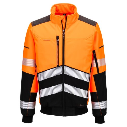 Softshell ostrzegawczy Bomber EV4 pomarańczowy