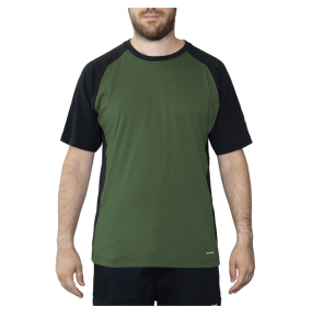 T-shirt Ravello Czarno/zielony