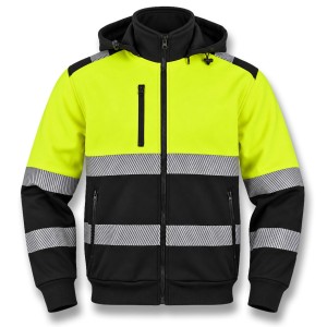 Bluza odblaskowa HV SIGNAL z kapturem żółta