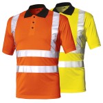 Koszulka polo BASIC odblaskowa żółta